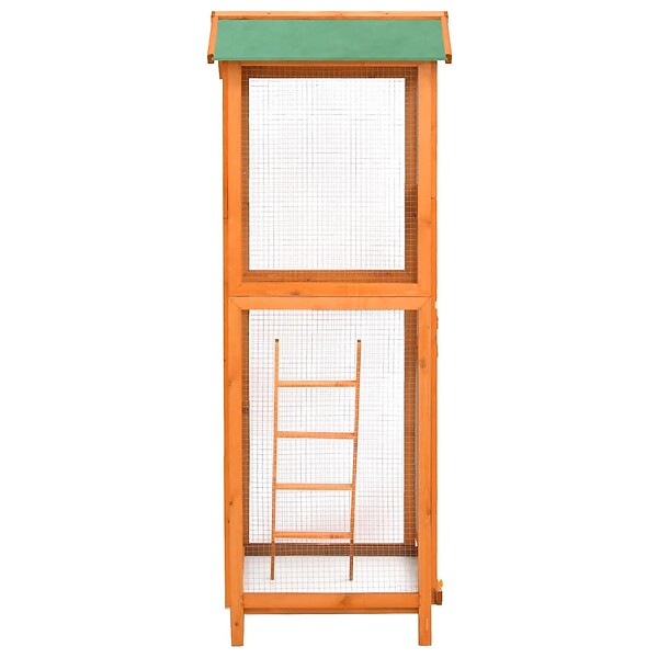 VIDAXL - vidaXL Cage à oiseaux 68x62x166 cm bois de sapin massif - large