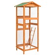 VIDAXL - vidaXL Cage à oiseaux 68x62x166 cm bois de sapin massif - vignette