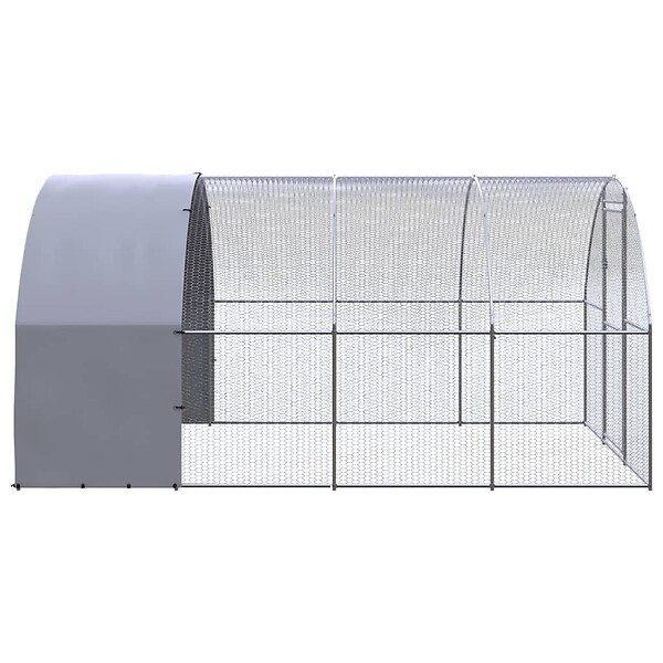 VIDAXL - vidaXL Poulailler d'extérieur 3x4x2 m Acier galvanisé - large