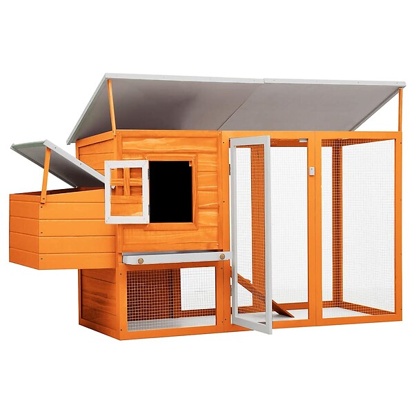 VIDAXL - vidaXL Poulailler d'extérieur avec 1 nichoir Bois - large