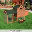 VOUNOT - Poulailler en Bois avec Pondoir et Perchoir Accueillant 2 Poules - vignette