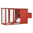VIDAXL - vidaXL Poulailler d'extérieur avec 1 nichoir Rouge Bois - vignette