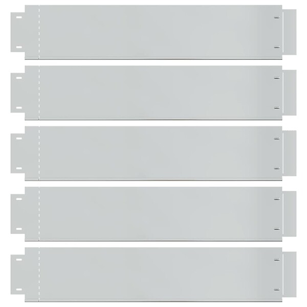 VIDAXL - vidaXL Bordure de pelouse 5 pcs Acier galvanisé 100 x 19 cm - large