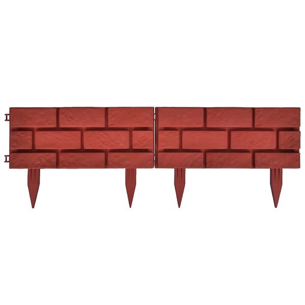 VIDAXL - vidaXL Clôture de jardin avec design de briques 11 pcs - large