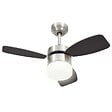 VIDAXL - vidaXL Ventilateur de plafond lampe et télécommande 76 cm Marron foncé - vignette