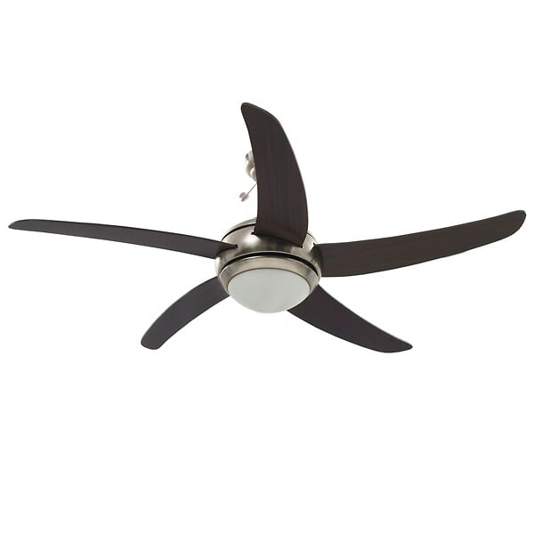 VIDAXL - vidaXL Ventilateur de plafond orné avec lampe 128 cm Marron - large
