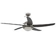 VIDAXL - vidaXL Ventilateur de plafond orné avec lampe 128 cm Marron - vignette