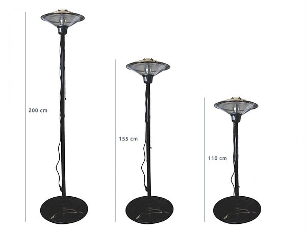 PURLINE - Cuisinière d'extérieur avec pied de lampadaire - large