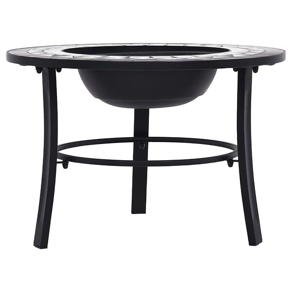 VIDAXL - vidaXL Foyer mosaïque Noir et blanc 68 cm Céramique - large