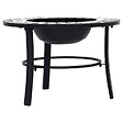 VIDAXL - vidaXL Foyer mosaïque Noir et blanc 68 cm Céramique - vignette