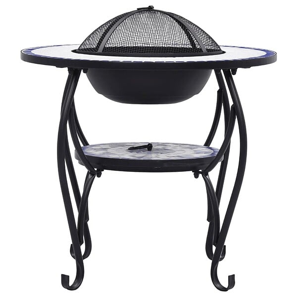 VIDAXL - vidaXL Table de foyer mosaïque Bleu et blanc 68 cm Céramique - large