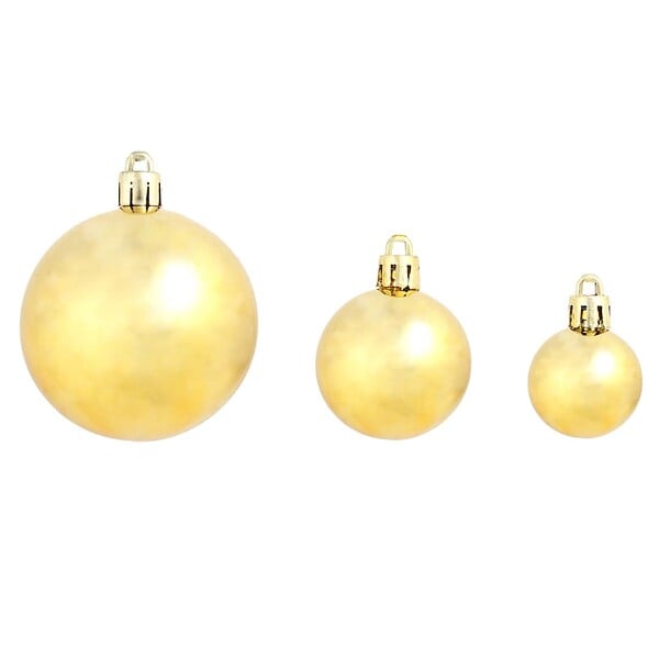 VIDAXL - vidaXL Ensemble de boules de Noël 100 pcs 3/4/6 cm Doré - large