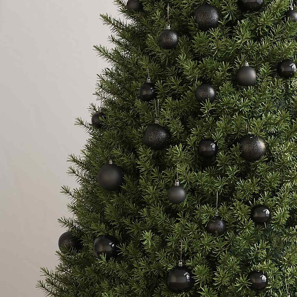 VIDAXL - vidaXL Ensemble de boules de Noël 100 pcs Noir - large