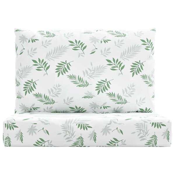 VIDAXL - vidaXL Coussins de palette lot de 2 motif de feuilles tissu Oxford - large