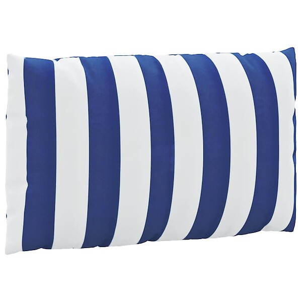 VIDAXL - vidaXL Coussins de palette lot de 2 rayures bleues/blanches - large