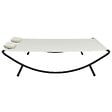 VIDAXL - vidaXL Chaise longue d'extérieur Tissu Crème - vignette