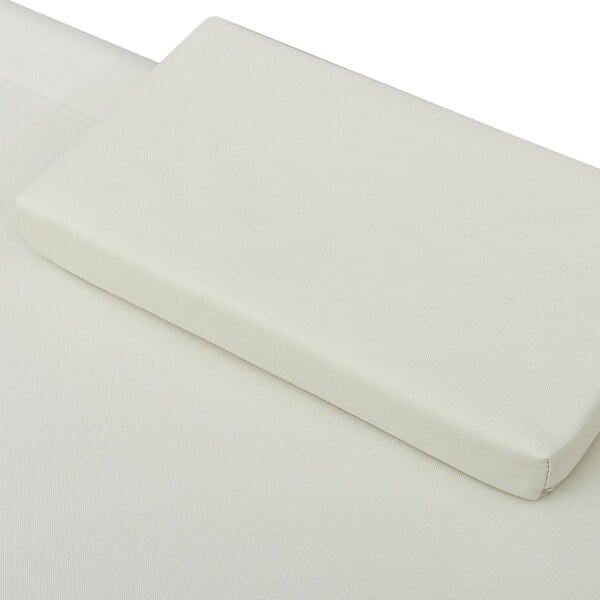 VIDAXL - vidaXL Chaise longue d'extérieur Tissu Crème - large