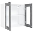 VIDAXL - vidaXL Armoire en verre suspendue "Lyon" Sonoma gris - vignette