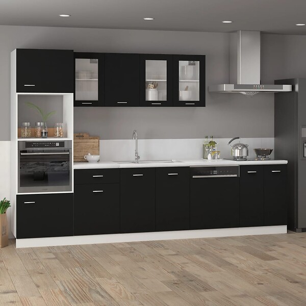 VIDAXL - vidaXL Armoire de plancher à tiroir "Lyon" Noir 40x46x81,5 cm - large
