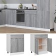 VIDAXL - vidaXL Armoire de plancher à tiroir "Lyon" Sonoma gris 60x46x81,5 cm - vignette