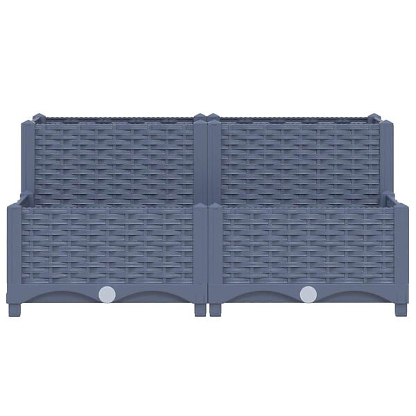 VIDAXL - vidaXL Lit surélevé 80x80x38 cm Polypropylène - large