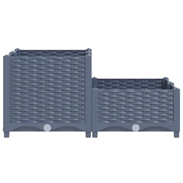 VIDAXL - vidaXL Lit surélevé 80x80x38 cm Polypropylène - large