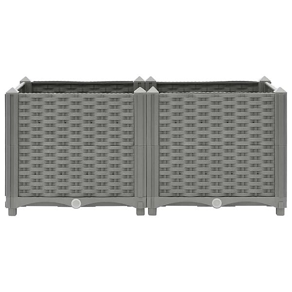 VIDAXL - vidaXL Lit surélevé 80x40x38 cm Polypropylène - large