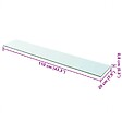 VIDAXL - vidaXL Panneau pour étagère de salon chambre Verre transparent 110 x 20 cm - vignette