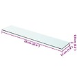 VIDAXL - vidaXL Panneau pour étagère de salon chambre Verre transparent 70 x 15 cm - vignette