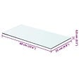 VIDAXL - vidaXL Panneau pour étagère de salon chambre Verre transparent 60 x 25 cm - vignette