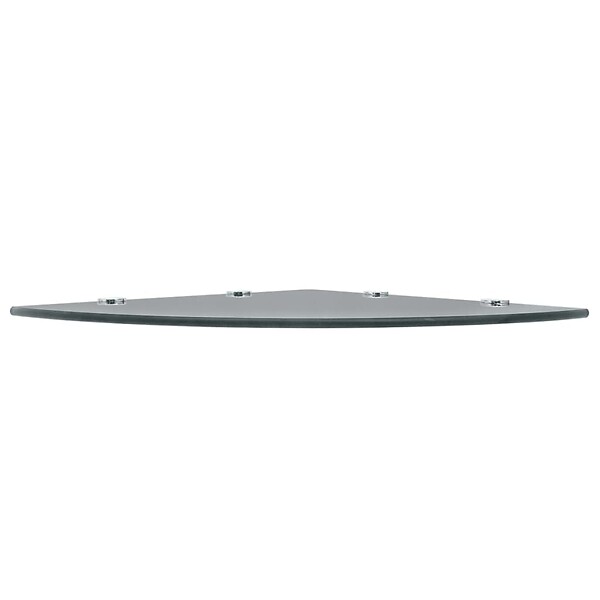 VIDAXL - vidaXL Étagère de coin avec supports chromés Verre salle de bain Noir 45 x 45 cm - large