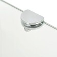 VIDAXL - vidaXL 2x Etagères d'Angle et Supports Chromés Etagère Murale Cuisine Salle de Bains Salon Maison Intérieur Verre Transparent 25x25 cm - vignette