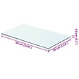 VIDAXL - vidaXL Panneau pour étagère de salon chambre Verre transparent 60 x 30 cm - vignette