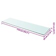 VIDAXL - vidaXL Panneau pour étagère de salon chambre Verre transparent 110 x 30 cm - vignette
