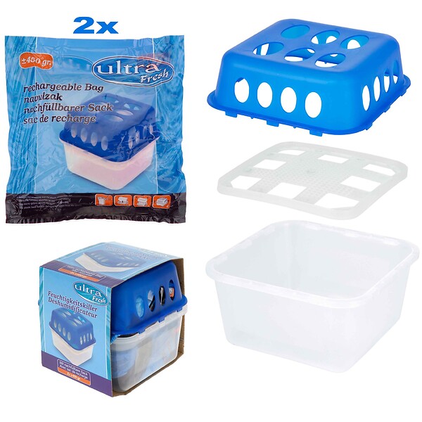 ULTRA FRESH - Absorbeur d'humidité + 2 recharges 400gr - large