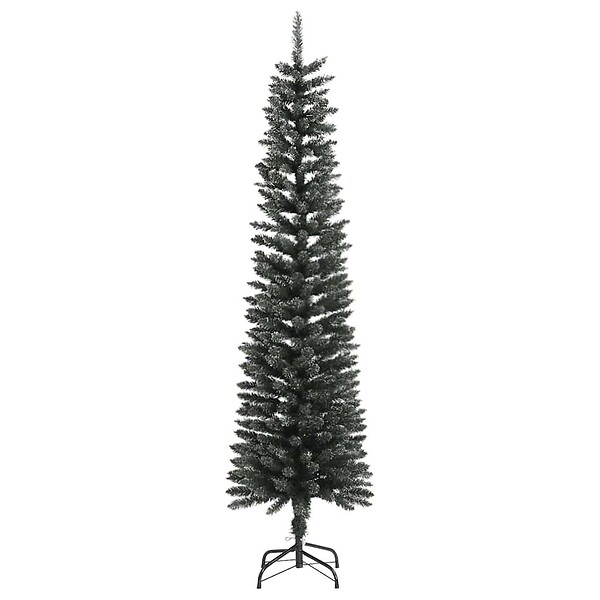 VIDAXL - vidaXL Sapin de Noël artificiel mince avec support Vert 180 cm PVC - large