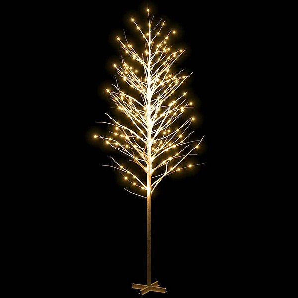 VIDAXL - vidaXL Bouleau blanc à  LED 672 LED Blanc chaud 400 cm - large