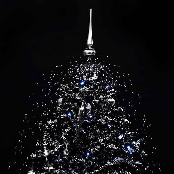 VIDAXL - vidaXL Arbre de Noël neigeux avec base de parapluie Noir 170 cm PVC - large