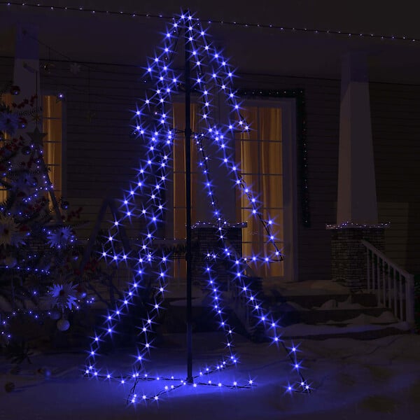 VIDAXL - vidaXL Arbre de Noël cône 200 LED d'intérieur/d'extérieur 98x150 cm - large