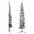 VIDAXL - vidaXL Demi sapin de Noël artificiel mince avec neige floquée 180 cm - vignette