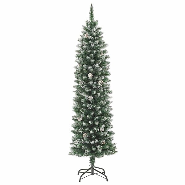 VIDAXL - vidaXL Sapin de Noël artificiel mince avec support 180 cm PVC - large