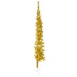 VIDAXL - vidaXL Demi sapin de Noël artificiel mince avec support Doré 210 cm - vignette