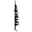 VIDAXL - vidaXL Demi sapin de Noël artificiel mince avec support Noir 120 cm - vignette