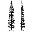 VIDAXL - vidaXL Demi sapin de Noël artificiel mince avec support Noir 240 cm - vignette