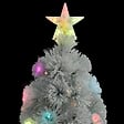 VIDAXL - vidaXL Arbre de Noël artificiel pré-éclairé blanc 120 cm fibre optique - vignette