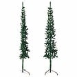 VIDAXL - vidaXL Demi sapin de Noël artificiel mince avec support Vert 120 cm - vignette