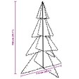 VIDAXL - vidaXL Arbre de Noël cône 240 LED d'intérieur/d'extérieur 115x150 cm - vignette