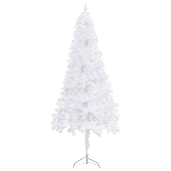 VIDAXL - vidaXL Sapin de Noël artificiel d'angle Blanc 240 cm PVC - large
