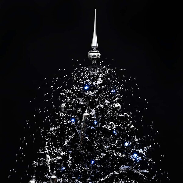 VIDAXL - vidaXL Arbre de Noël neigeux avec base de parapluie Noir 190 cm PVC - large
