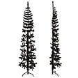 VIDAXL - vidaXL Demi sapin de Noël artificiel mince avec support Noir 180 cm - vignette